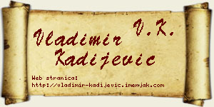 Vladimir Kadijević vizit kartica